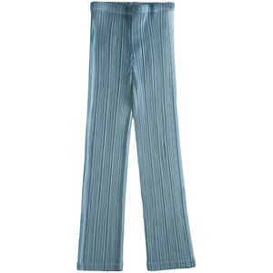 Pleats Please Blue Trousers - Straight Trousers Women